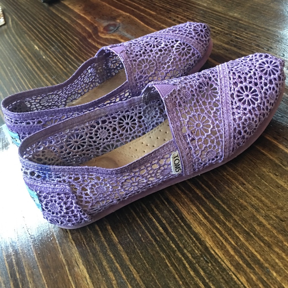 Purple Lace Crochet Toms